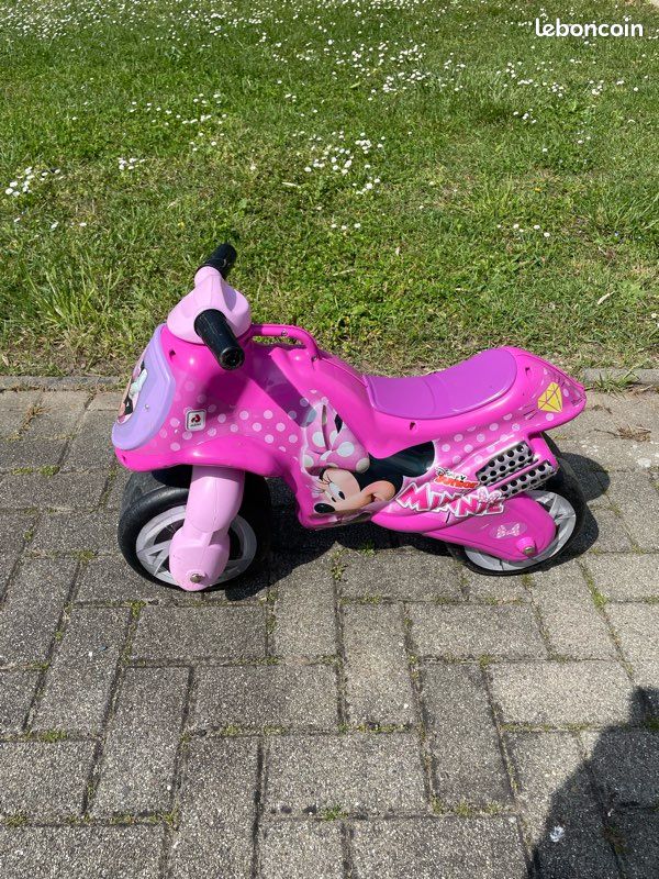 Pink Porteur Minnie Moto 19002-INJUSA Pink Disney Moto Ride-on