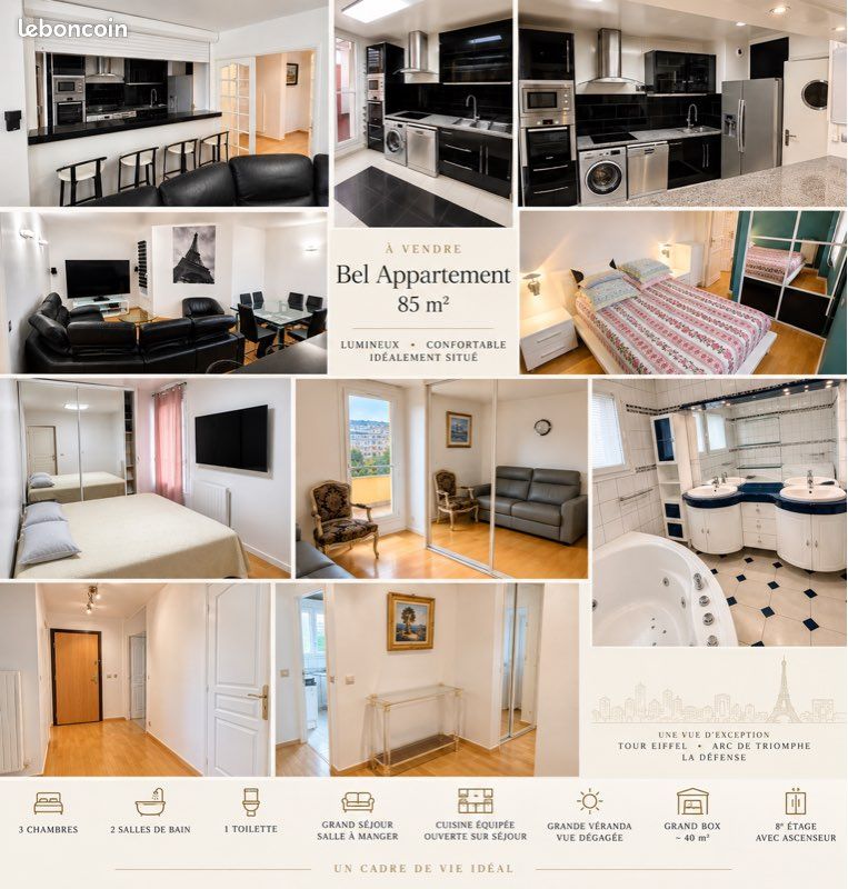 Appartement 4 pièces 85 m² · à Asnières-sur-Seine · 85 m² · 430 000 €