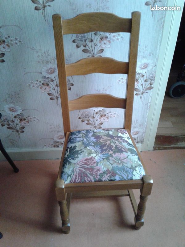 Vends lot de 4 chaises style vintage (image 1)