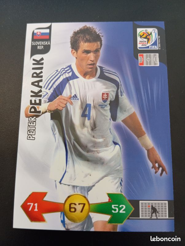 Une carte Peter Pekarik - Album Panini World Cup Afrique du Sud 2010 Adrenalyn (image 1)