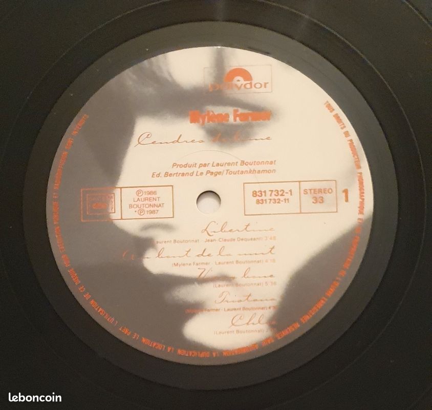 Mylène Farmer – Cendres De Lune - Vinyle, LP, Album, Réédition France 1987 (image 6)