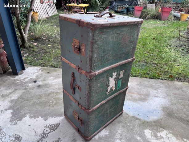 Malle Miniature En Toile Pour Poupée, Vintage Et Déco, B369