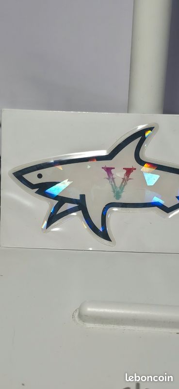 Shark paulen polen vrunk holographique radium laser reflets brillant autocollant sticker requin neuf (image 3)