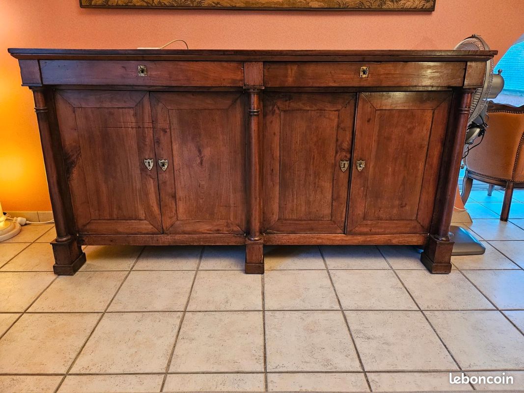 Buffet Louis-Philippe en noyer massif 200cm (image 1)