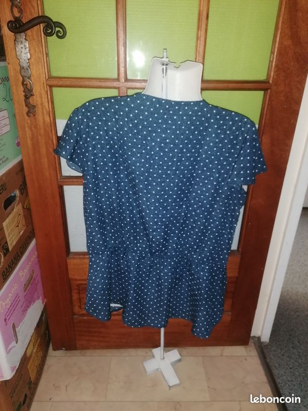 Tunique Bleu Marine Jacqueline Riu Taille 44 – Polyester Sans Repassage, Idéale Voyage
