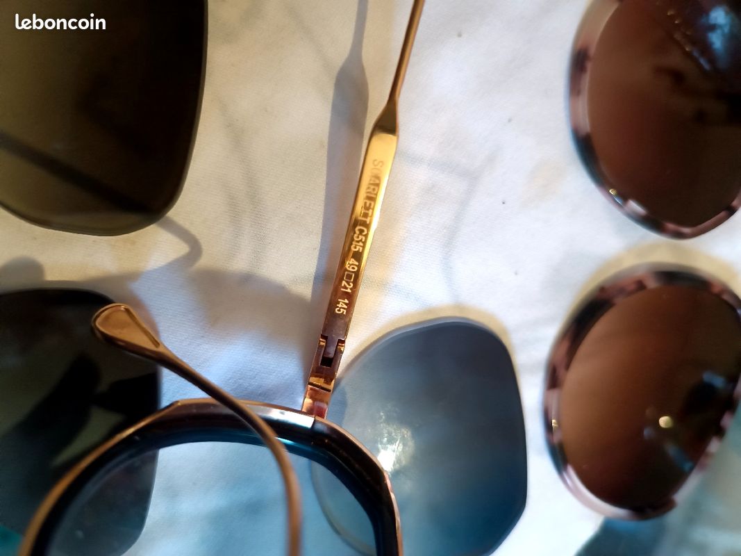 Lunettes de soleil de luxe John Dalia Scarlette, monture en or 22carats (image 2)