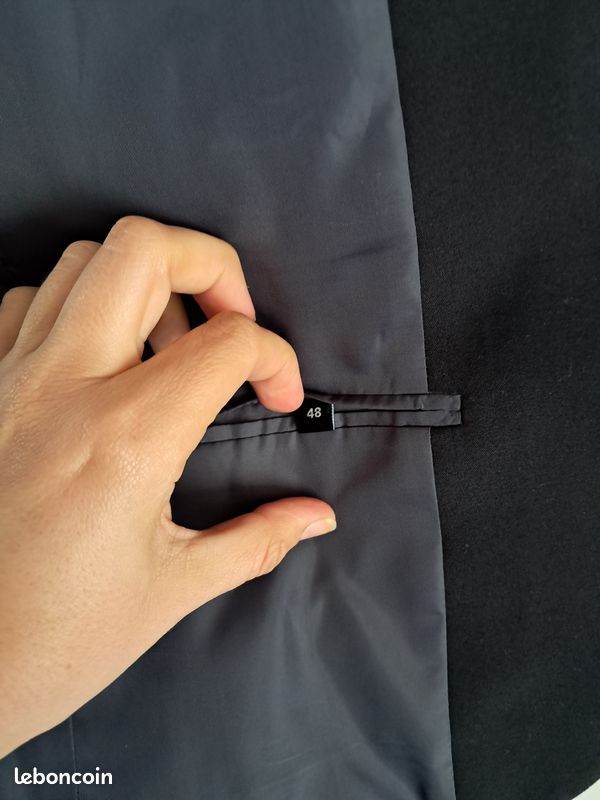 Veste De Costume Homme Briefing Taille 48 Noire - état Très Bon - Coupe Ajustée