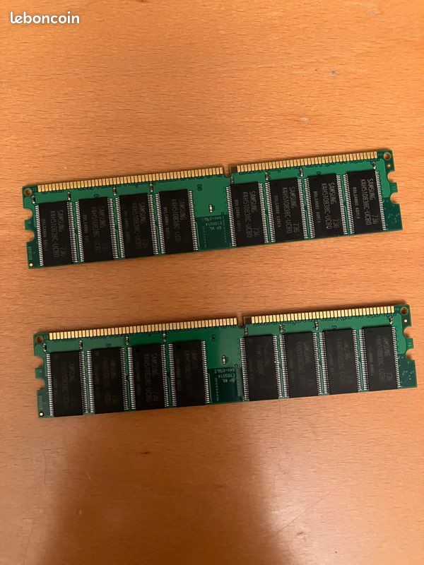 2 mémoires RAM-1GB DDR266 PC-2100 (image 2)