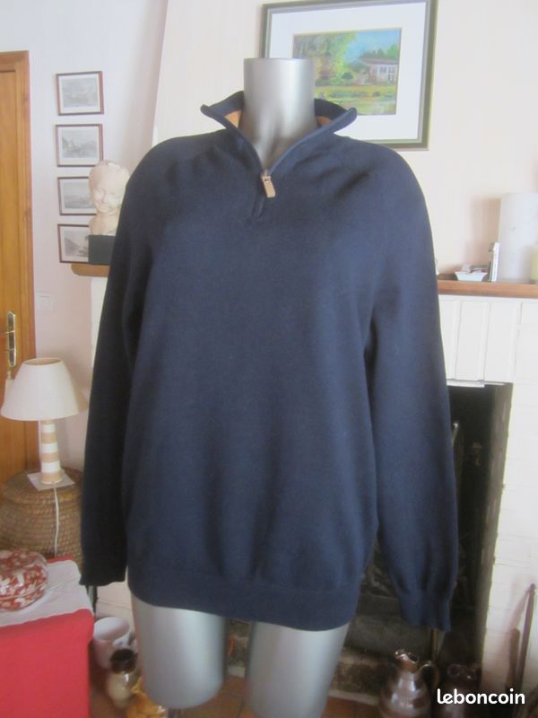 Pull bleu marine homme Kiabi taille XL neuf (image 3)