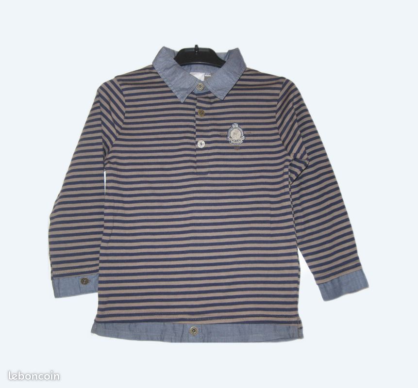 Polo Chemise Manches Longues Enfant - CADET ROUSSELLE - Neuf - 5 A (image 1)
