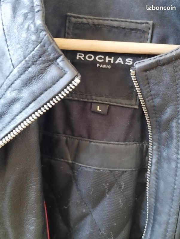 Veste en cuir Rochas Paris homme (image 3)
