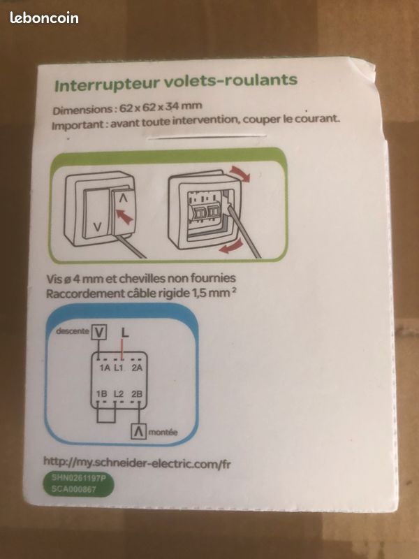 Interrupteur Va-et-vient Avec Prise 2P Alombard Série Etoile - Occasion