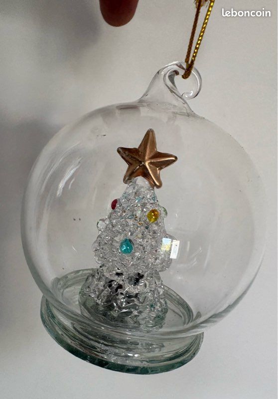 Jeu de 7 boules de Noël en verre (image 1)