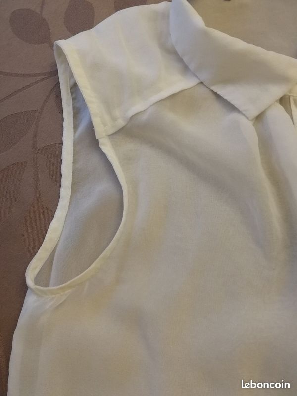 Chemisier voile femme sans manches (image 3)