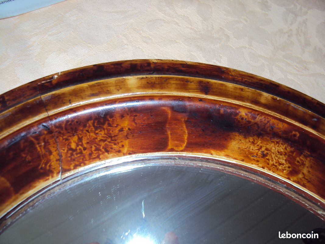 Miroir ovale cadre ancien (image 3)