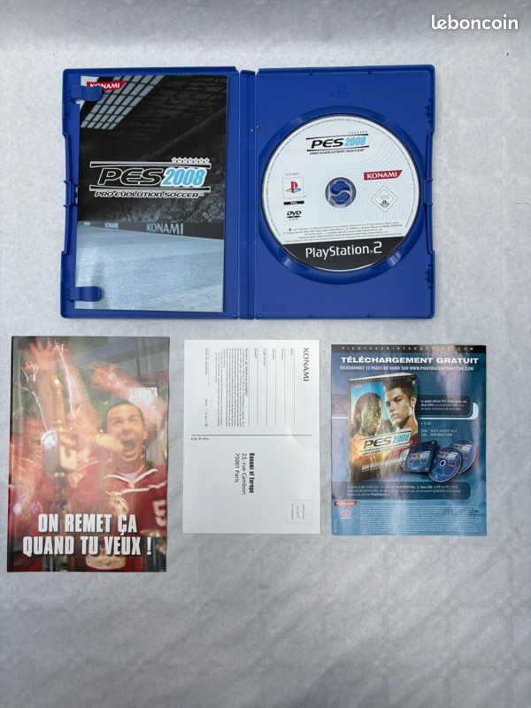 Pes 2008 Boite Manuel Bon état Jeu PS2 Pro Evolution Soccer 2008 (PES 2008) - Première édition, Très Bon état 2 Euros Belgique 2008