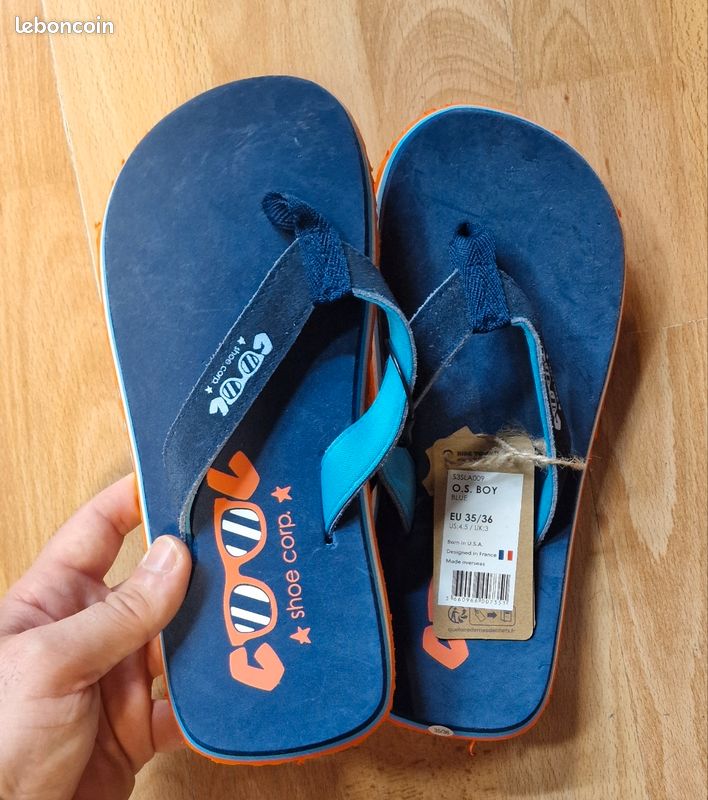 Tongs cool shoe Slim mixte bleu Antidérapante (image 1)