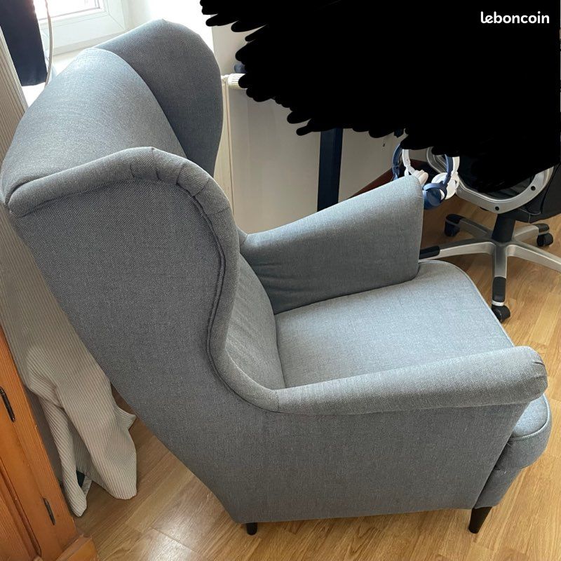 Fauteuil strandmon IKEA gris (image 2)