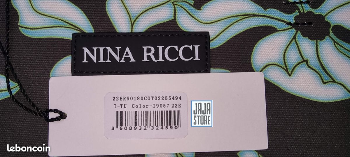 Sac Nina Ricci noir / vert d'eau (image 4)