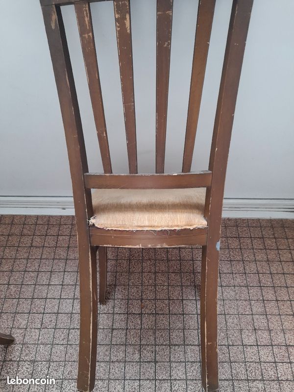 Chaises (2 ) vintage années 50 /60 à restaurer vendues 8 euros (image 6)