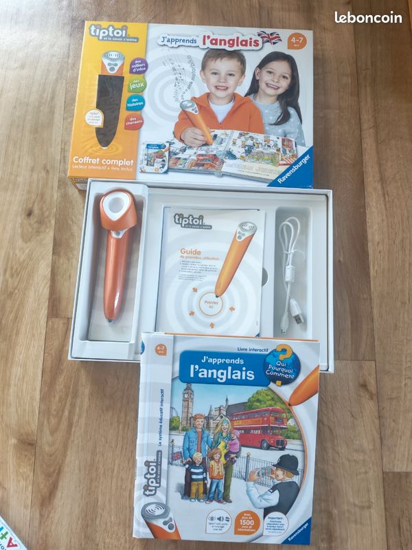 TIPTOI COFFRET COMPLET j'apprends l'anglais lecteur Oid + livre