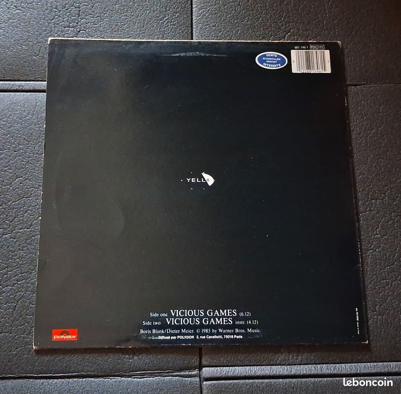 Disque vinyle Maxi 45 tours Yello (image 2)