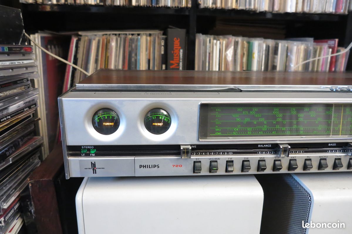 Ampli-tuner Philips 22RH702 Avec 2 Enceintes - Vintage Et Fonctionne