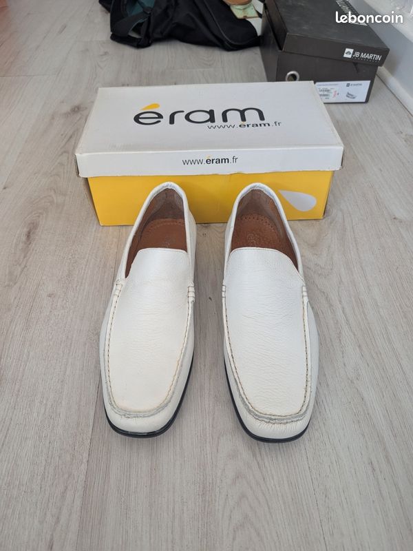 Mocassins blancs homme T42 Chaussures