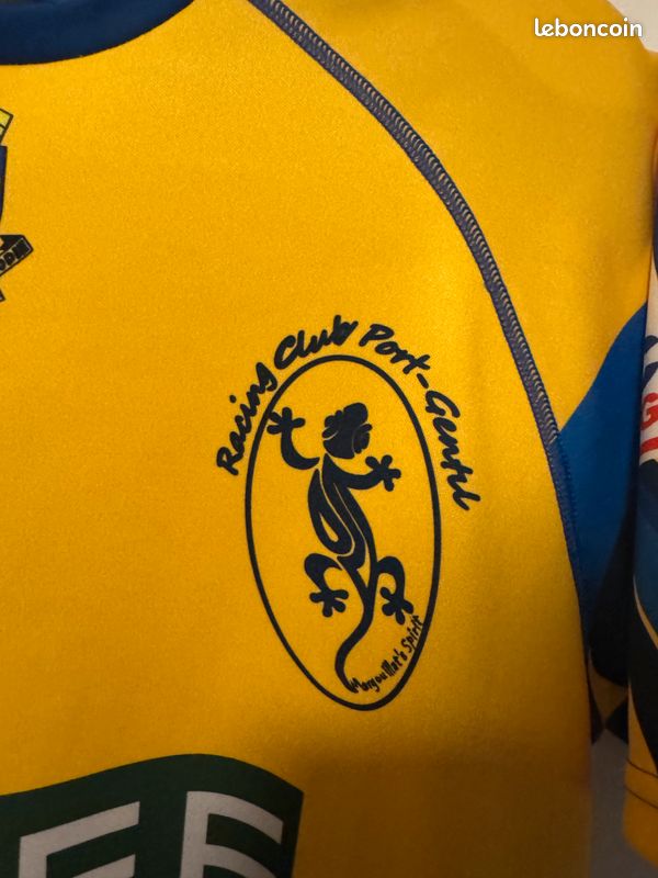 Maillot Rugby Vintage RCL Gentilin SA - Jaune/Noir - Taille L - Homme