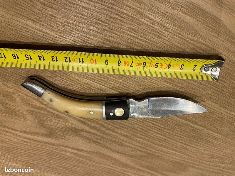 Vieux Couteau Pliant Pradel Manche Bois Effet Cerf - Ancien Modèle