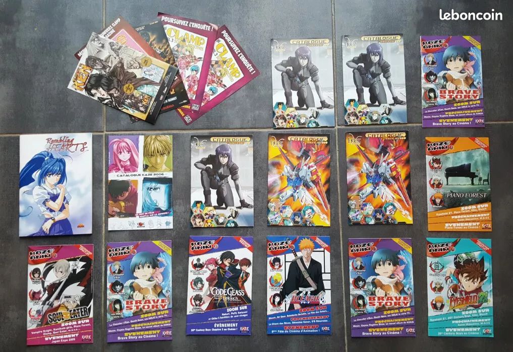 Lot revues MANGA KAZE ANIM - BEEZ - RUMBLING HEARTS + flyers publicité (image 2)