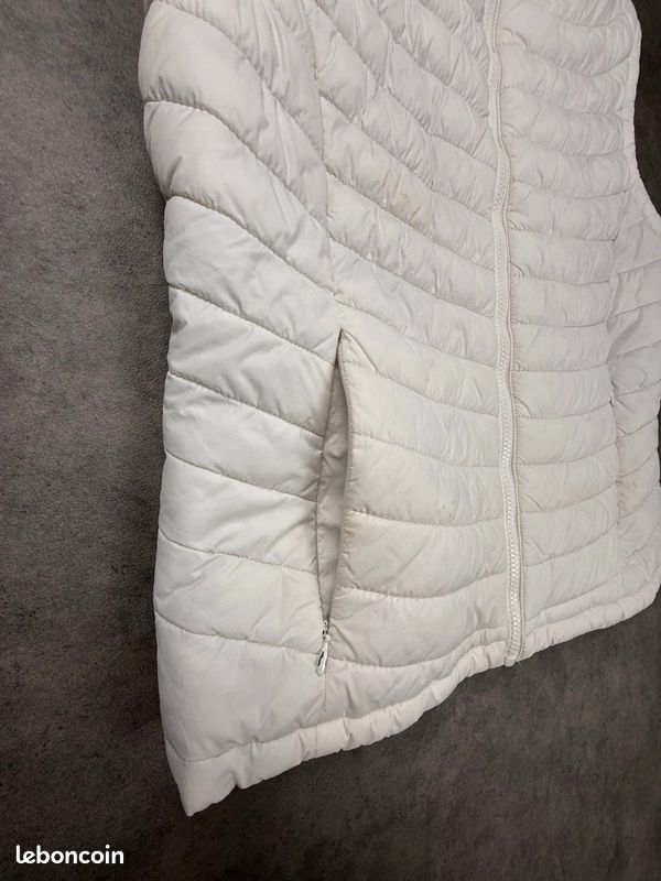 Gilet Tommy Hilfiger matelassé zippé doudoune sans manches col montant Blanc Femme taille L #CC0018 (image 3)