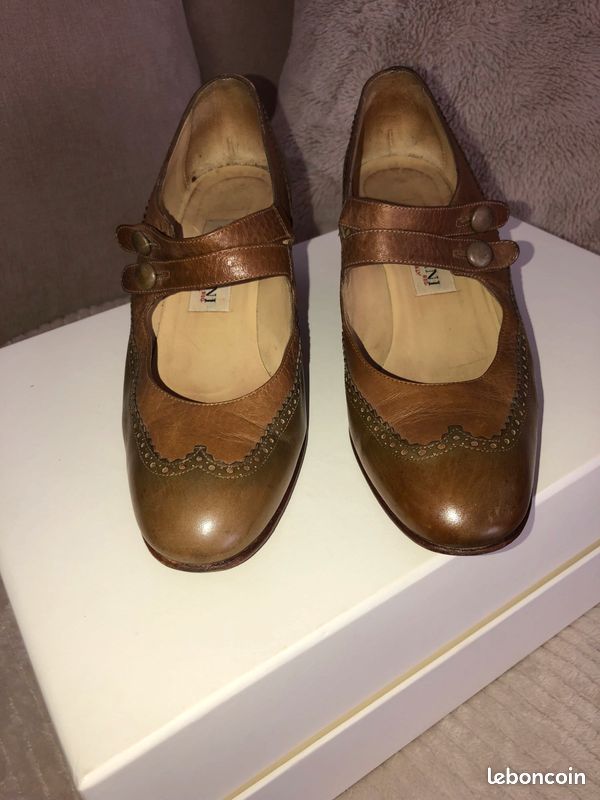 Chaussures Pollini tout cuir vintage (image 2)