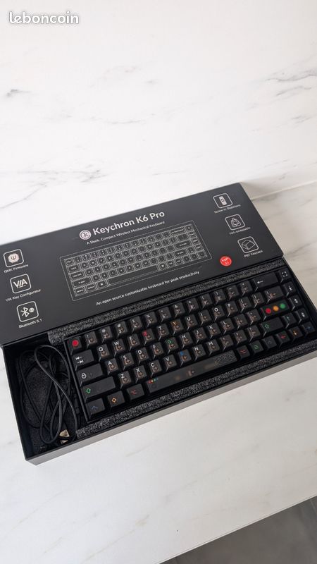 Clavier mécanique Keychron K6 Pro – Hot-swap, RGB (image 2)