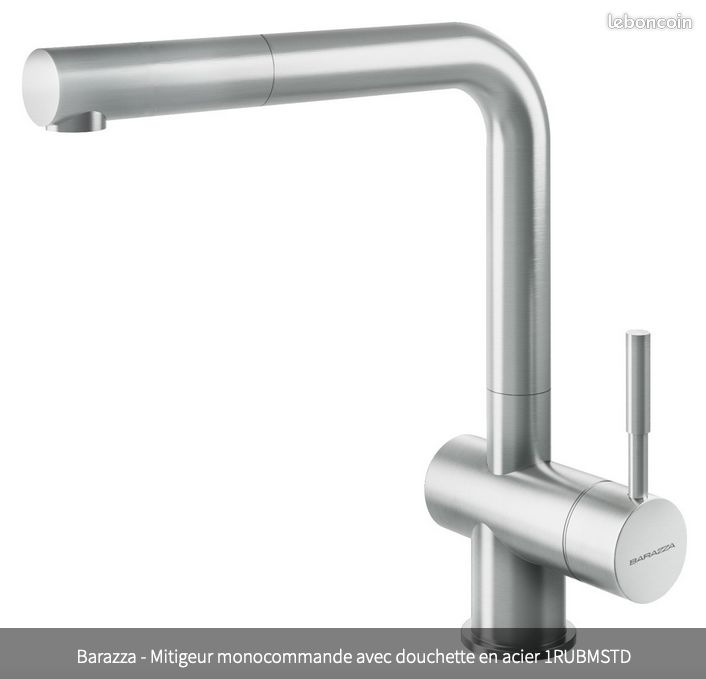 Mitigeur douchette acier brossé Barazza (image 1)