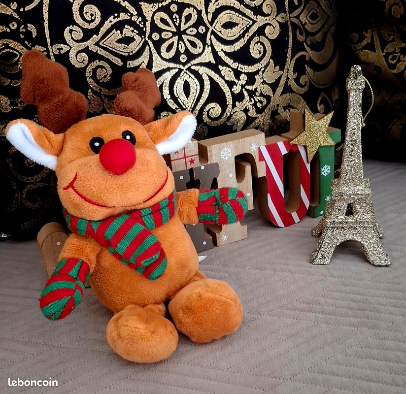 Poupées en peluche de renne, jouets en peluche d'élan de Noël, poupées