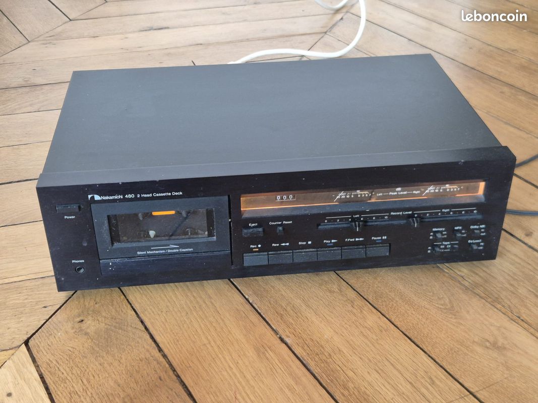 Platine Cassette Nakamichi 480 (Noire) - Occasion Parfaite Garantie 1 An - Lecture K7 Hi-Fi