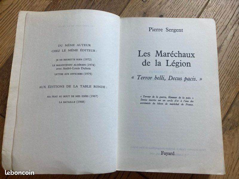 Pierre Sergent Les Maréchaux de la Légion Fayard (image 3)