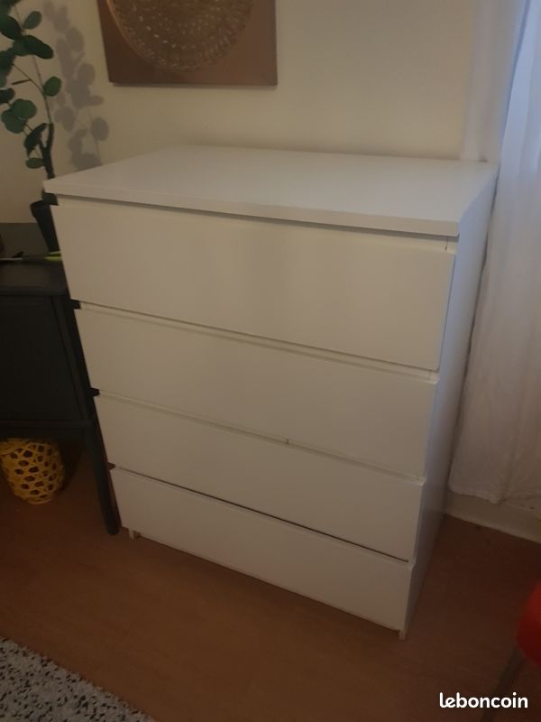 Meuble commode ikea blanche 4 tiroirs (image 2)