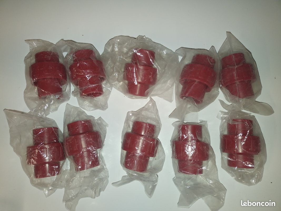 Lot de raccords union rouge pour tube diamètre 25mm (image 1)