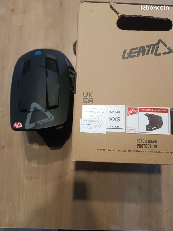 Casque MTB Gravity 1.0 Junior Leatt - Noir XXS 51-52cm Protection DH ASTM