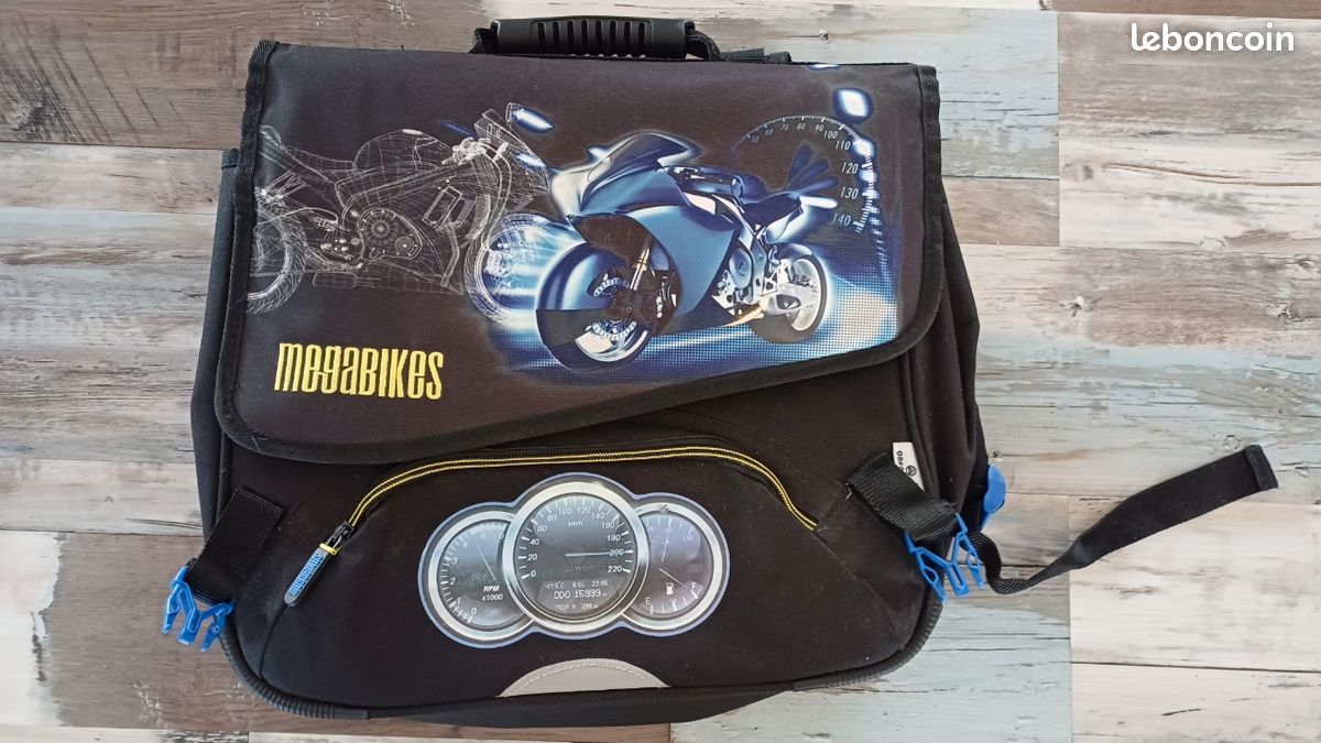 Cartable sac à dos moto Papeterie Fournitures scolaires