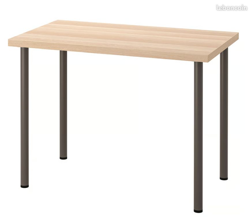 Bureau IKEA LINNMON / ADILS 100x60 cm - peu utilisé - Bordeaux (image 1)
