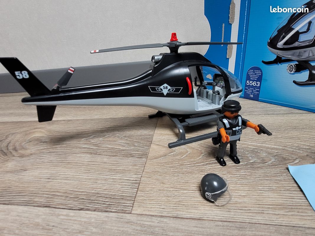 Pièce De Rechange Playmobil Pour Hélicoptère Police 5563 - Occasion Vintage