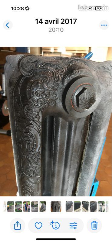 Radiateur fonte fleuri style Rococo – entièrement restauré et testé (image 2)