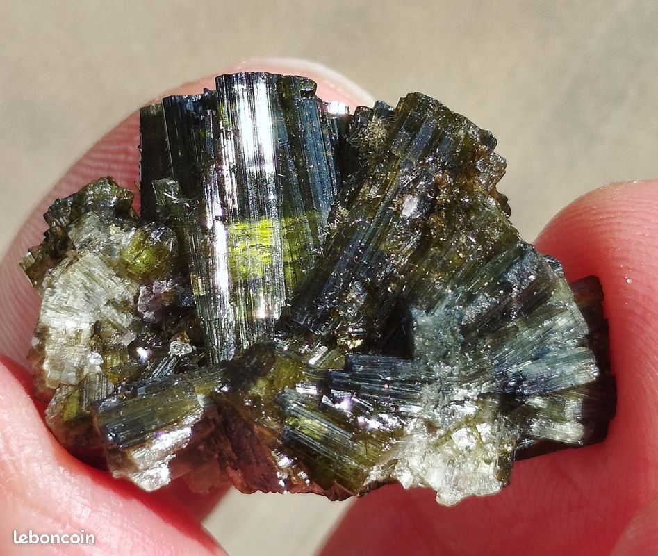 Lot De 6 Tourmalines Vertes Brutes Du Brésil - 16,91 Carats Au Total - Coupe Baguette