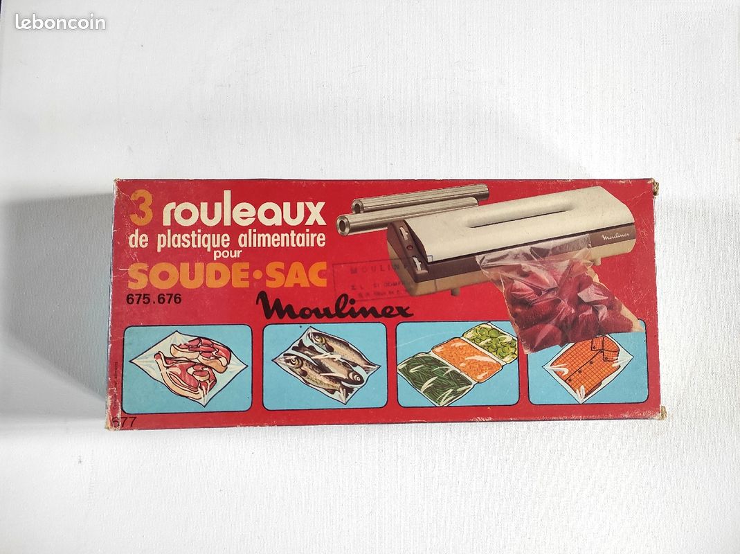3 Rouleaux Plastique alimentaire Soude Sac Vintage Neuf (image 1)