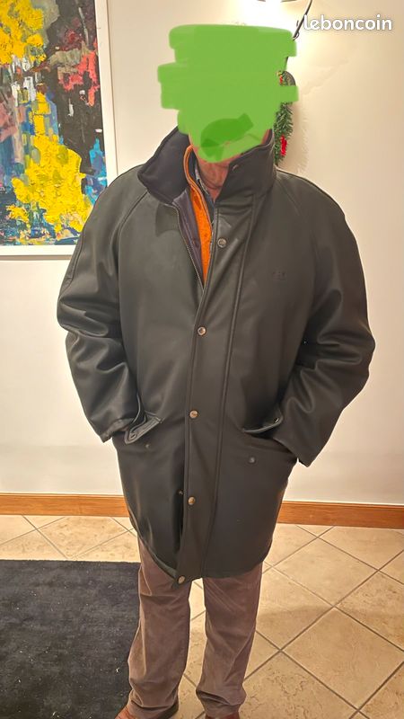 Parka Serge Blanco noire en Néoprène (image 1)