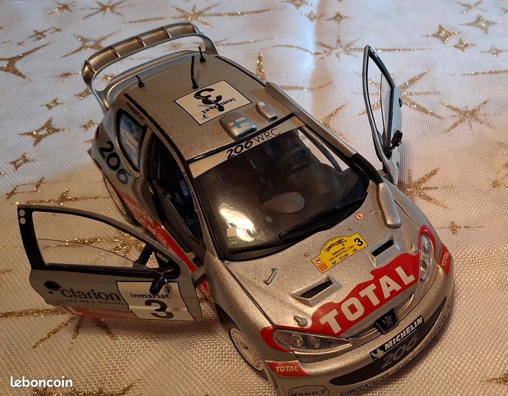 Peugeot 206 WRC – Safari Rallye 2002 – Rovanperä – Solido – Échelle 1/18 - Collection