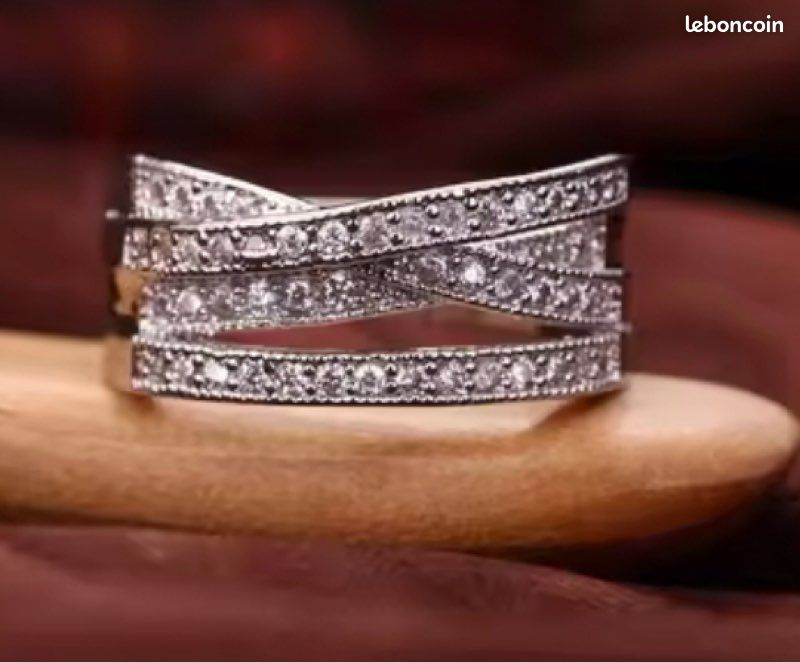 Bague géométrique argent (image 14)
